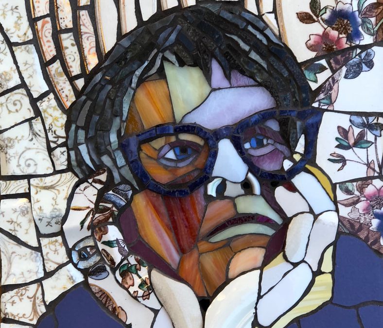 Daydream, mosaic self portrait by Gila Rayberg